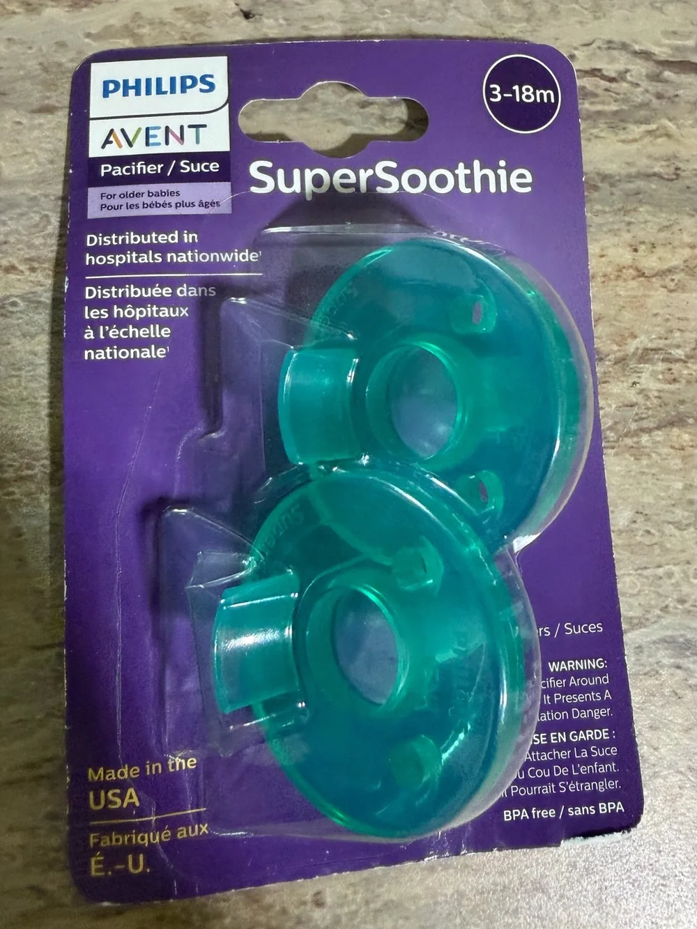 Philips Avent Pacifiers 2-Pack each 0-3 months and 3-18 months